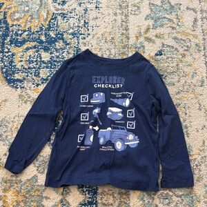 Carter's Navy Explorer Checklist Long Sleeve Tee
